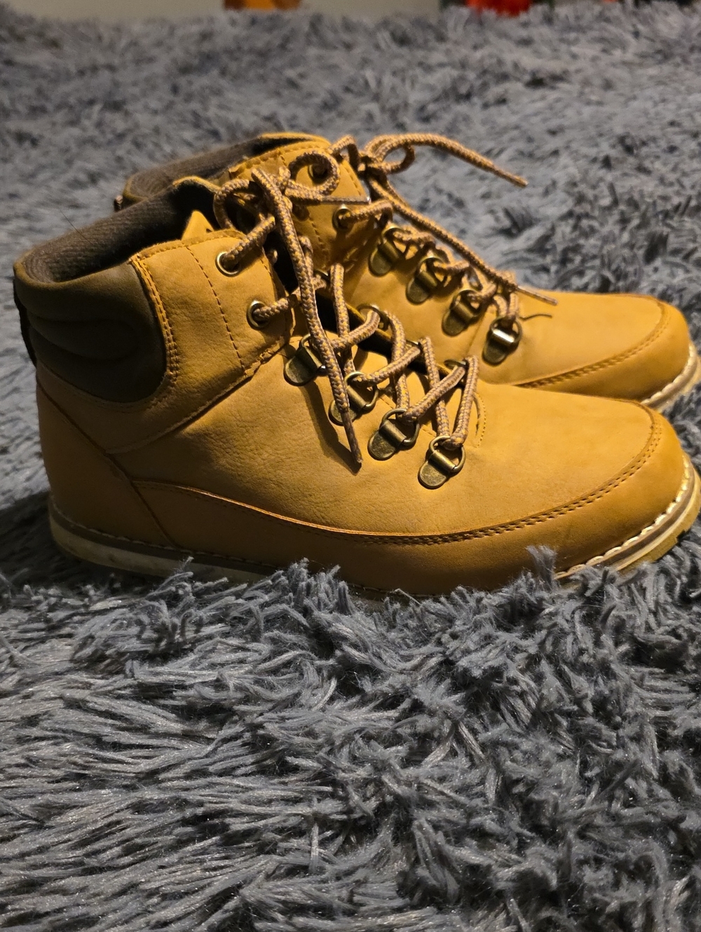 The Children's Place Tan Lace-Up Hiking Boots for Kids